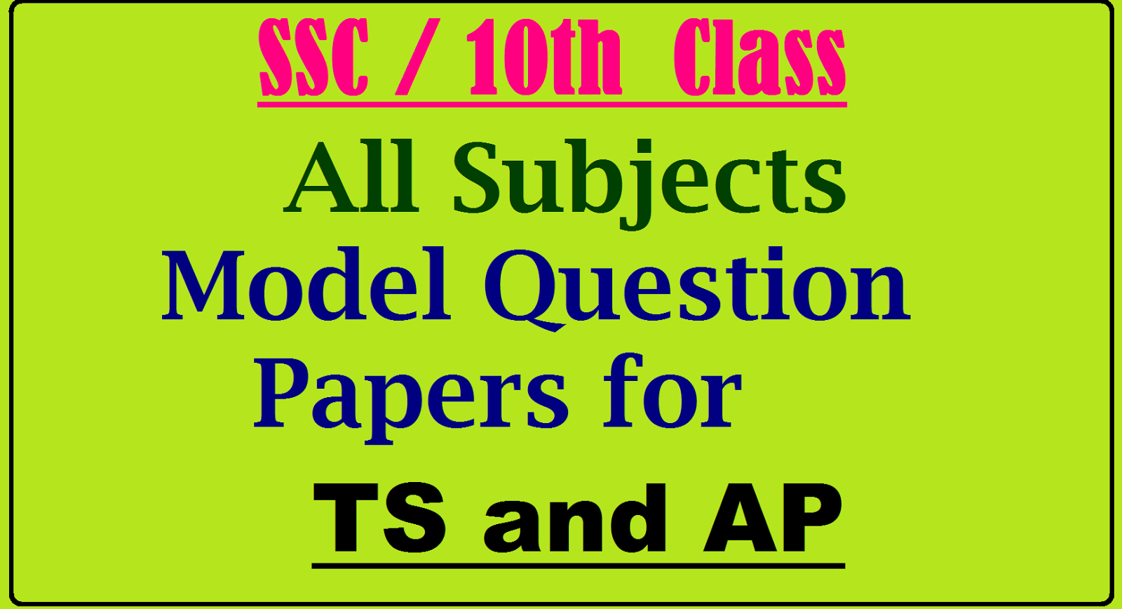 Ap 10th Class Model Papers 2023 All Subjects Download Sakshieenadu Ssc Question Papers Pdf 8803