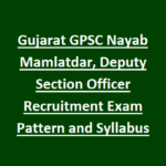 GPSC Nayab Mamlatdar Syllabus 2018 PDF