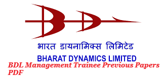 BDL Management Trainee Previous Year Papers Download PDF