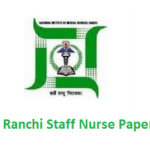 RIMS Ranchi Staff Nurse Old Question Papers