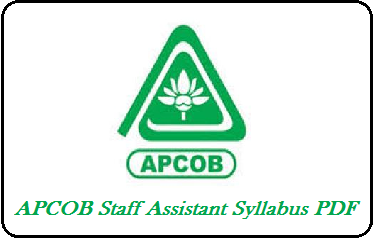 APCOB Staff Assistant Syllabus (PDF) Manager Exam Pattern Download