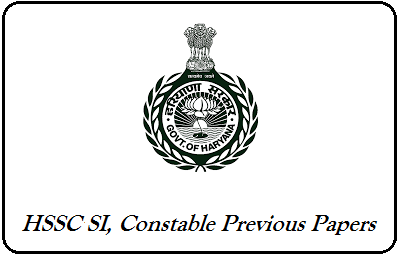 Haryana Police SI Question Papers PDF - Download HSSC Sub Inspector Previous Model Papers in Hindi