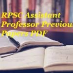 RPSC Assistant Professor Previous Year Question Papers (Download) Senior Demonstrator Model Papers