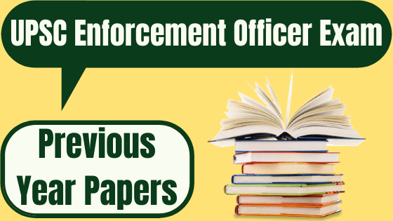 UPSC EPFO Previous Question Papers PDF (Download) Enforcement Officer Model Papers @ upsc.gov.in