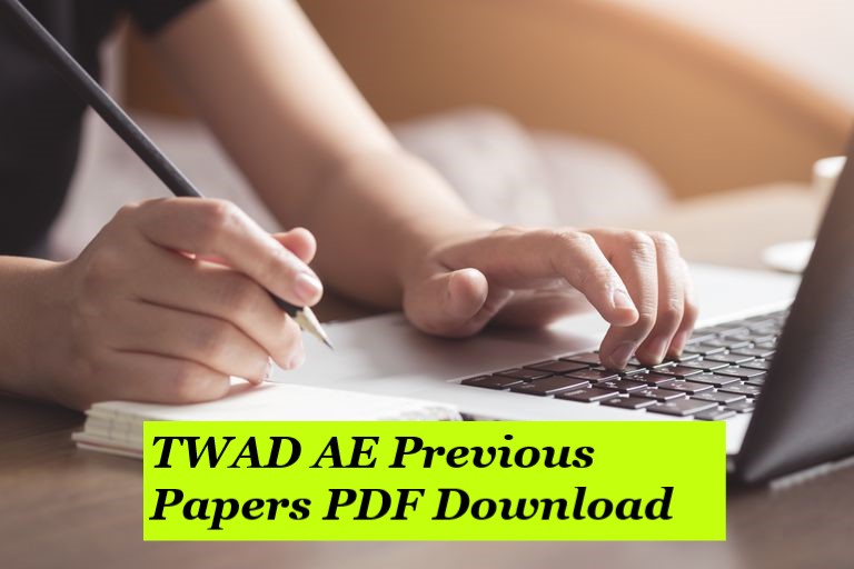 TWAD AE Previous Papers PDF (Download) Tamil Nadu Assistant Engineer Model Question Papers