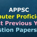 APPSC Computer Proficiency Test Previous Question Papers (with Answers) PDF Download