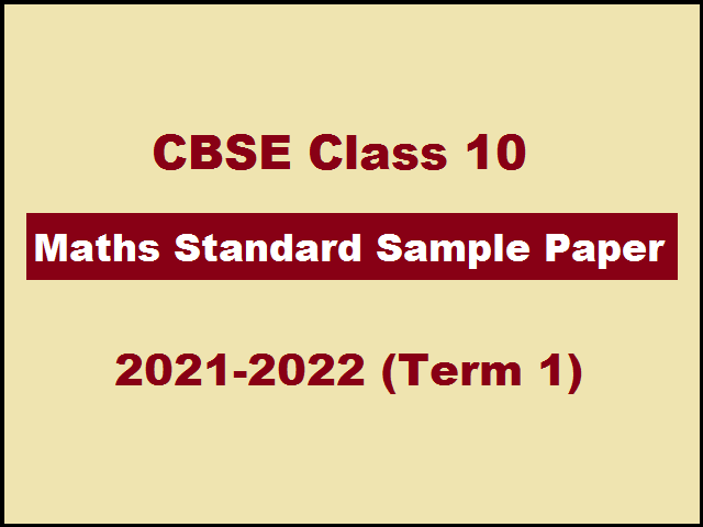 CBSE Class 10 Maths Previous Question Papers with Solution PDF