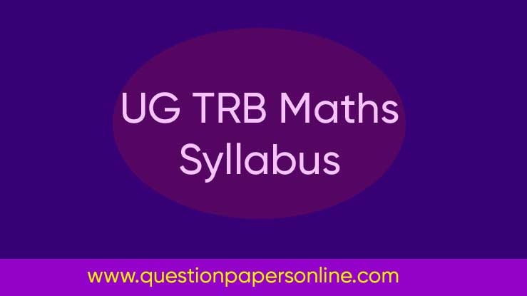 UG-TRB-Maths-Syllabus